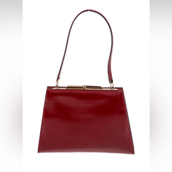 Loewe Vintage Red Leather Frame Bag - Picture 4 of 6